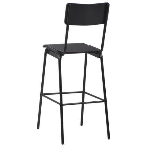 vidaXL 3 Piece Bar Set Steel Black