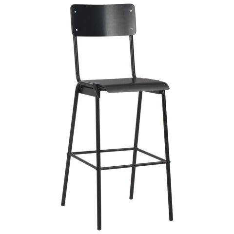 vidaXL 3 Piece Bar Set Steel Black