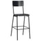 vidaXL 3 Piece Bar Set Steel Black