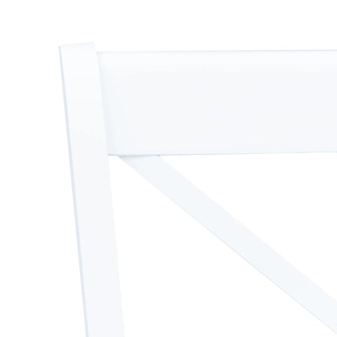 vidaXL 5 Piece Dining Set Solid Rubber Wood White