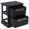 vidaXL Nightstand Black 38x28x45 cm Paulownia Wood