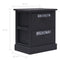 vidaXL Nightstand Black 38x28x45 cm Paulownia Wood