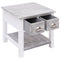 vidaXL Side Table Grey 40x40x40 cm Paulownia Wood