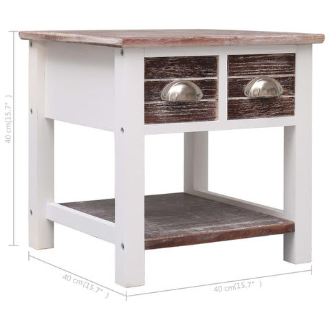 vidaXL Side Table Brown 40x40x40 cm Paulownia Wood