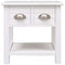 vidaXL Side Table White 40x40x40 cm Paulownia Wood