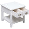 vidaXL Side Table White 40x40x40 cm Paulownia Wood