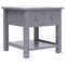 vidaXL Side Table Grey 40x40x40 cm Paulownia Wood