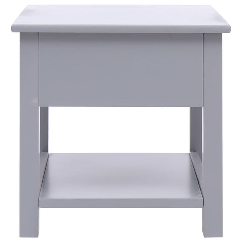 vidaXL Side Table Grey 40x40x40 cm Paulownia Wood