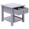 vidaXL Side Table Grey 40x40x40 cm Paulownia Wood