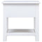vidaXL Side Table White 40x40x40 cm Paulownia Wood