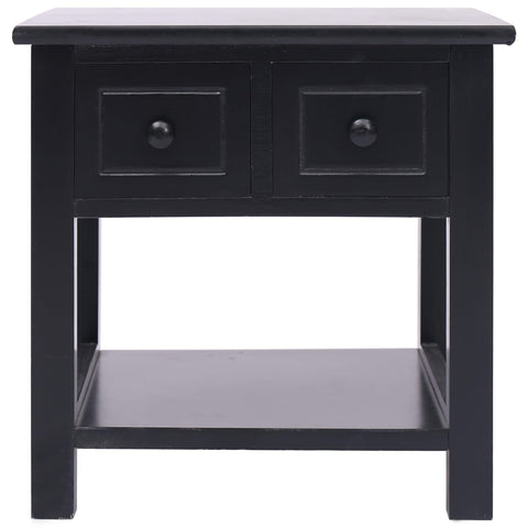vidaXL Side Table Black 40x40x40 cm Paulownia Wood