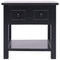 vidaXL Side Table Black 40x40x40 cm Paulownia Wood