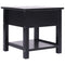 vidaXL Side Table Black 40x40x40 cm Paulownia Wood