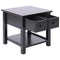 vidaXL Side Table Black 40x40x40 cm Paulownia Wood