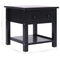 vidaXL Side Table Black 40x40x40 cm Paulownia Wood