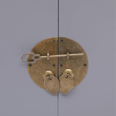 vidaXL Bedside Cabinet Grey 38x28x52 cm Paulownia Wood