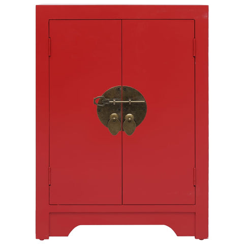 vidaXL Bedside Cabinet Red 38x28x52 cm Paulownia Wood