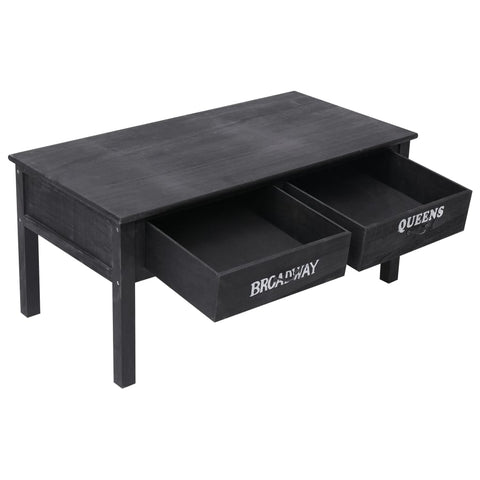 vidaXL Coffee Table Black 100x50x45 cm Wood