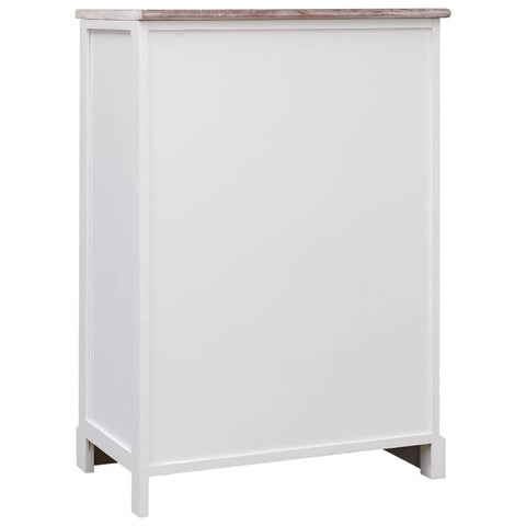 vidaXL Sideboard with 10 Drawers Brown 113x30x79 cm Wood