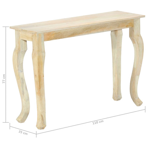 vidaXL Console Table 110x35x77 cm Solid Mango Wood