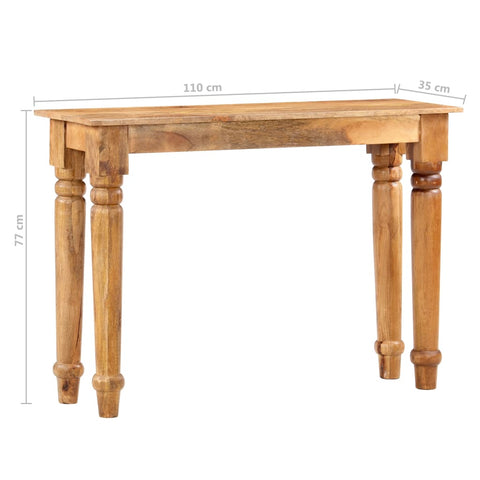 vidaXL Console Table 110x35x77 cm Solid Mango Wood