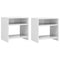 vidaXL Bedside Cabinets 2 pcs High Gloss White 40x30x40 cm Engineered Wood