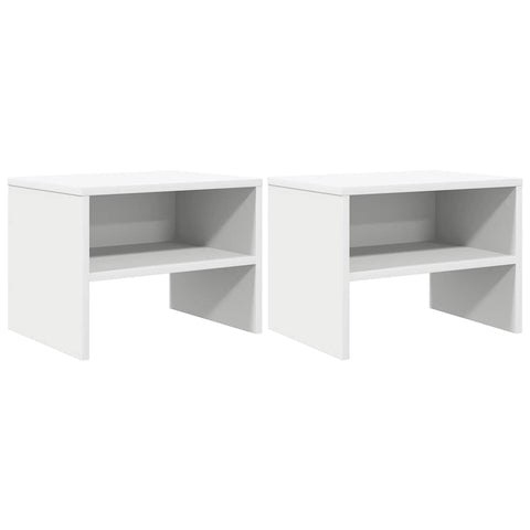vidaXL Bedside Cabinets 2 pcs White 40x30x30 cm Engineered Wood