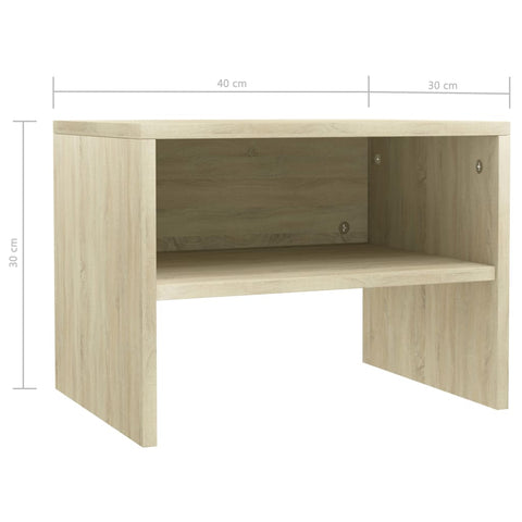 vidaXL Bedside Cabinet Sonoma Oak 40x30x30 cm Engineered Wood