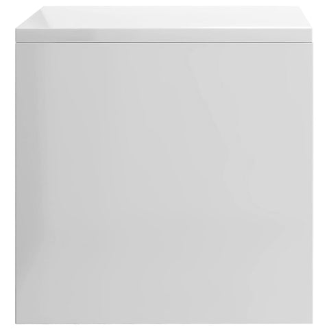 vidaXL Bedside Cabinets 2 pcs High Gloss White 40x30x30 cm Engineered Wood