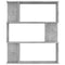 vidaXL Book Cabinet/Room Divider Concrete Grey 80x24x96 cm Engineered Wood