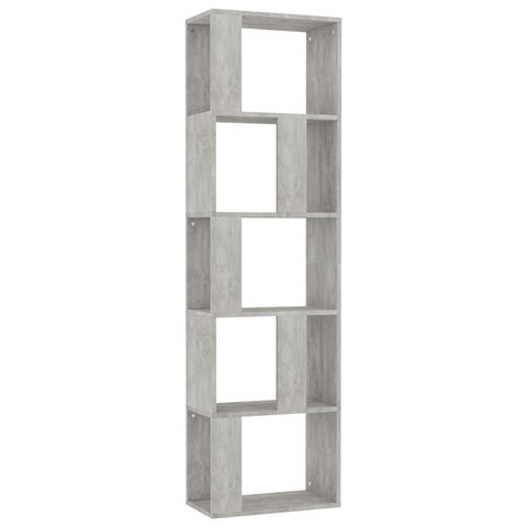 vidaXL Book Cabinet/Room Divider Concrete Grey 45x24x159 cm Engineered Wood