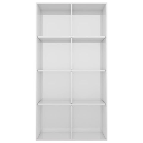 vidaXL Book Cabinet/Sideboard High Gloss White 66x30x130 cm Engineered Wood