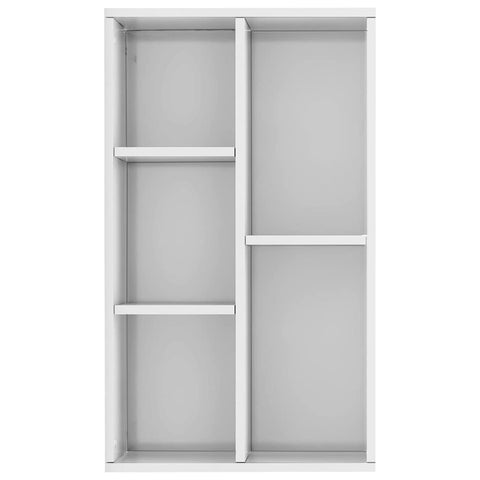 vidaXL Book Cabinet/Sideboard High Gloss White 50x25x80 cm Engineered Wood