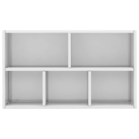 vidaXL Book Cabinet/Sideboard High Gloss White 50x25x80 cm Engineered Wood