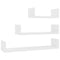 vidaXL Wall Display Shelf 3 pcs White Engineered Wood