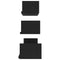 vidaXL Wall Display Shelf 3 pcs Black Engineered Wood
