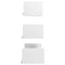 vidaXL Wall Display Shelf 3 pcs High Gloss White Engineered Wood