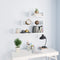 vidaXL Wall Display Shelf 3 pcs High Gloss White Engineered Wood