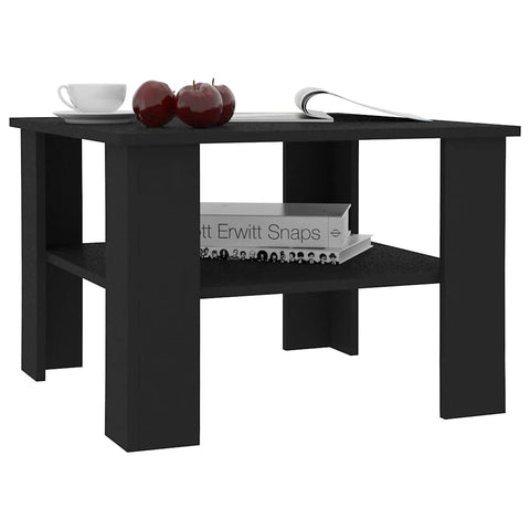 vidaXL Coffee Table Black 60x60x42 cm Engineered Wood