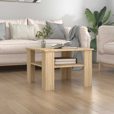 vidaXL Coffee Table Sonoma Oak 60x60x42 cm Engineered Wood