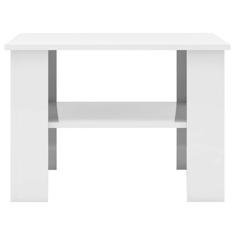 vidaXL Coffee Table High Gloss White 60x60x42 cm Engineered Wood