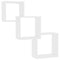 vidaXL Cube Wall Shelf White 68x15x68 cm Engineered Wood