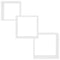 vidaXL Cube Wall Shelf White 68x15x68 cm Engineered Wood