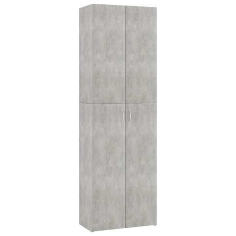 vidaXL Office Cabinet Concrete Grey 60x32x190 cm Engineered Wood