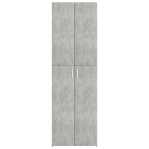 vidaXL Office Cabinet Concrete Grey 60x32x190 cm Engineered Wood