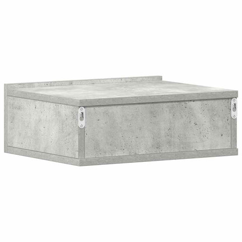 vidaXL Floating Nightstand Concrete Grey 40x30x15 cm Engineered Wood