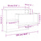 vidaXL Wall Shelf Concrete Grey 104x20x58.5 cm Engineered Wood