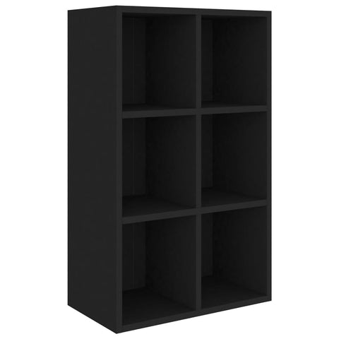 vidaXL Book Cabinet/Sideboard Black 66x30x98 cm Engineered Wood