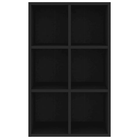 vidaXL Book Cabinet/Sideboard Black 66x30x98 cm Engineered Wood