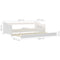 vidaXL Pull-out Sofa Bed Frame without Mattress White Pinewood 90x200 cm